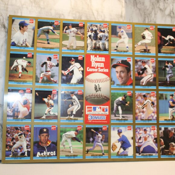 Nolan Ryan BaseBall Vtg. SportsCard Donruss/Coca Cola/7-11 Promo Sheet 1992 - Picture 3 of 4